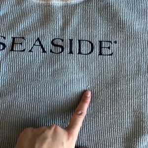 Blue Seaside Corded Sweatshirt Large 
